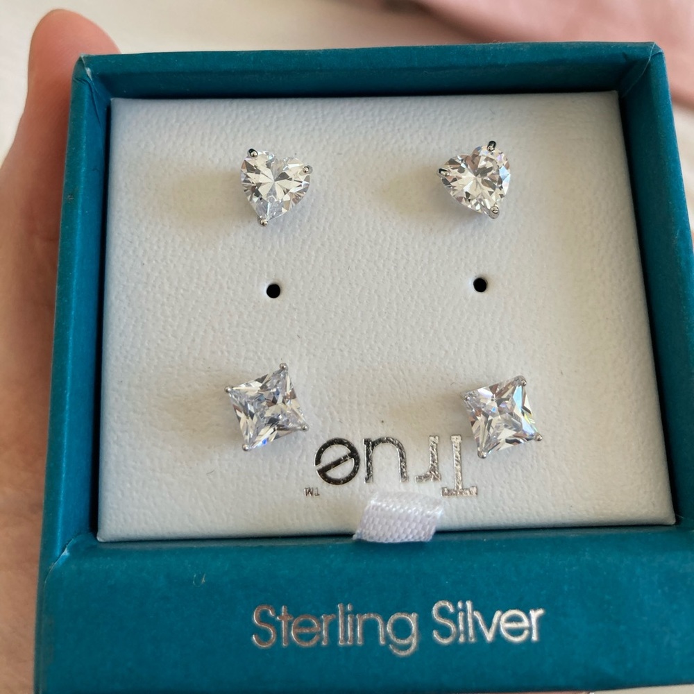 True sterling silver jewelry set